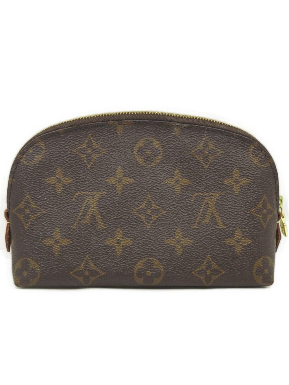 Louis Vuitton Pochette Cosmetic Brown Gold Pouch Case - Picture 2 of 9